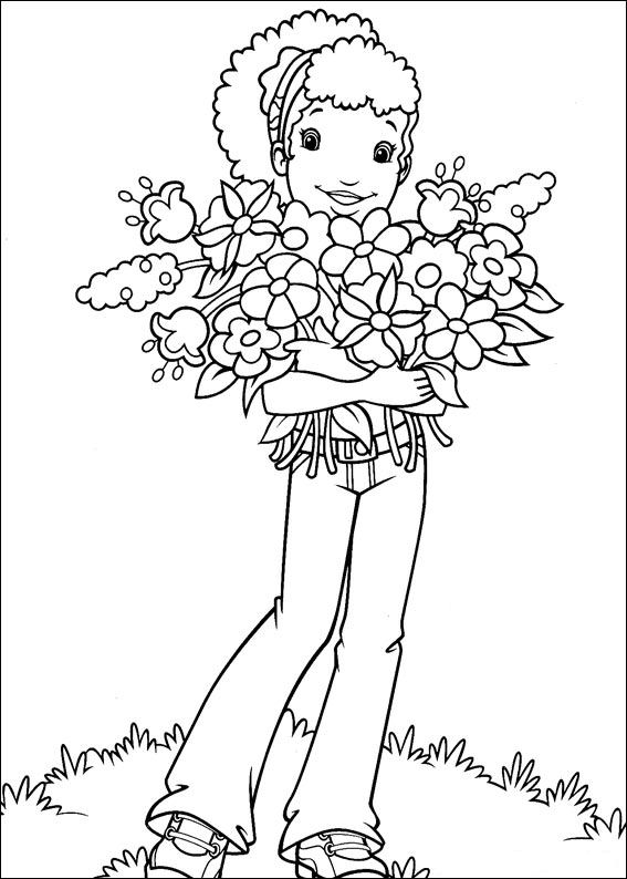 Plansa de colorat cu Holly Hobbie 29 22